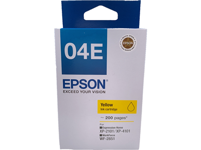 Epson 04E 黃色原廠墨水盒 - 香港原裝行貨 Printers.com.hk