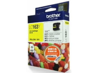 Brother LC163 高容量黃色墨水盒 - 香港原裝行貨 Printers.com.hk