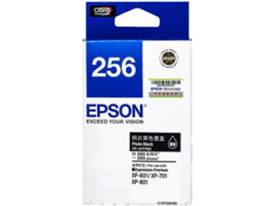 Epson 256 相片黑色原廠墨水盒 - 香港原裝行貨 Printers.com.hk