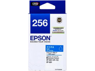 Epson 256 靛藍色原廠墨水盒 - 香港原裝行貨 Printers.com.hk