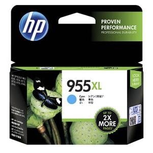 HP 955XL 靛藍色原廠墨盒 (高用量) - 香港原裝行貨 Printers.com.hk