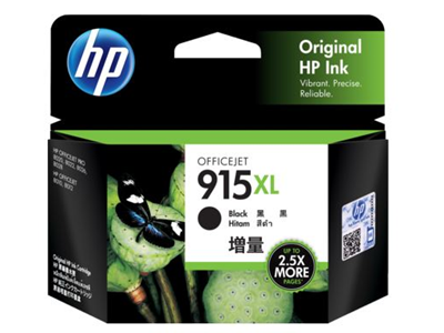 HP 915XL 黑色原廠墨盒 (高用量) - 香港原裝行貨 Printers.com.hk