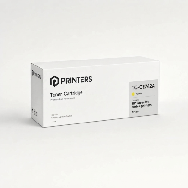 HP TC-CE742A 高級版代用 黃色碳粉盒 for HP LaserJet series printers